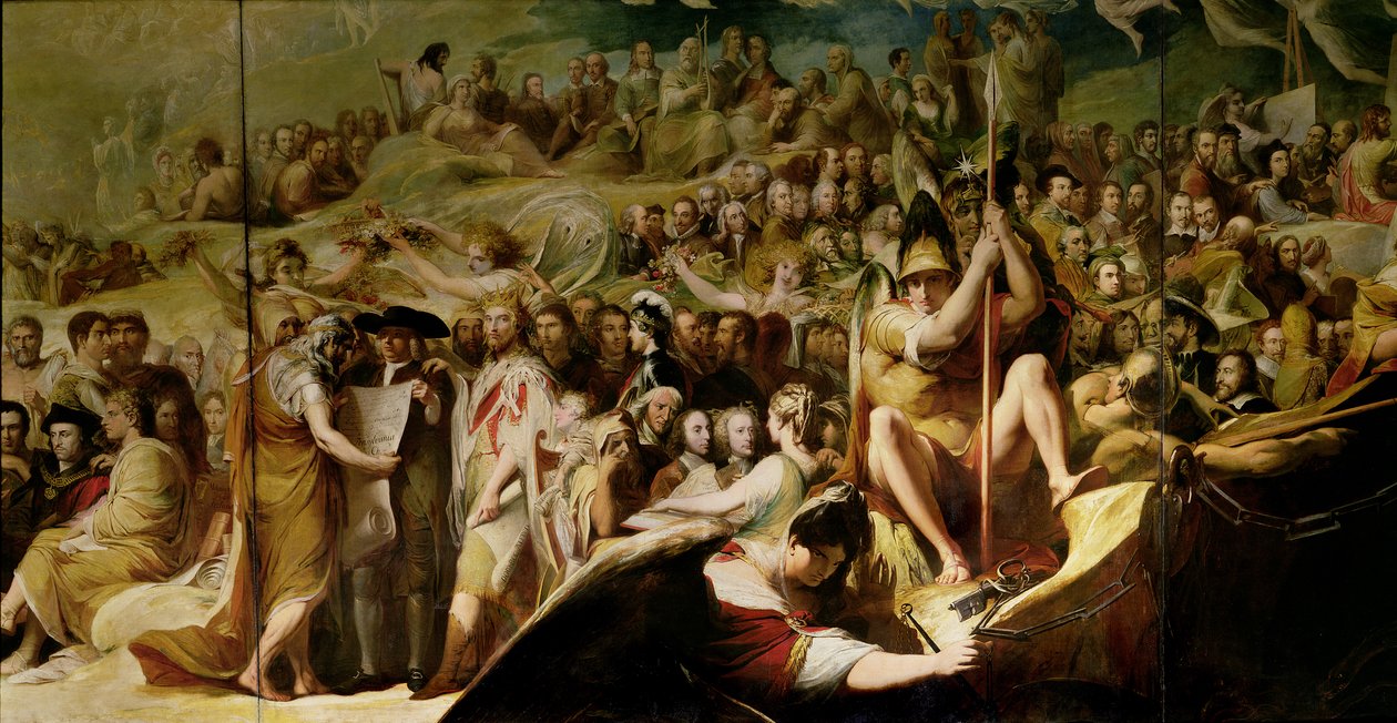 Elysium, czyli stan ostatecznej zemsty, szósty w serii The Progress of Human Culture and Knowledge, szczegóły naukowców i filozofów (patrz 101465) autorstwa James Barry