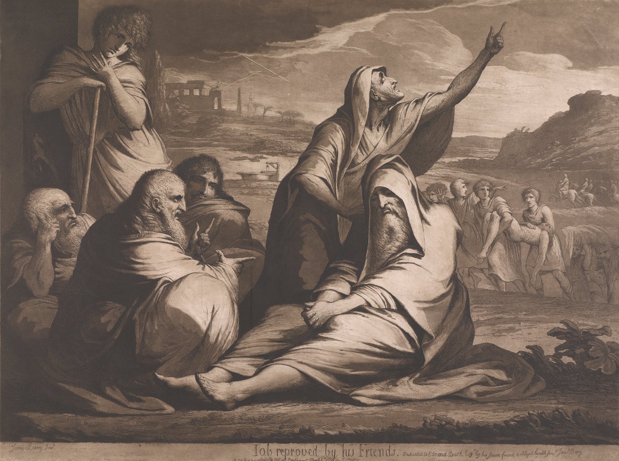 Hiob napomniany przez swoich przyjaciół autorstwa James Barry
