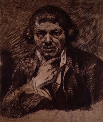 Autoportret, ok. 1800 (pędzel i bistre na papierze) autorstwa James Barry
