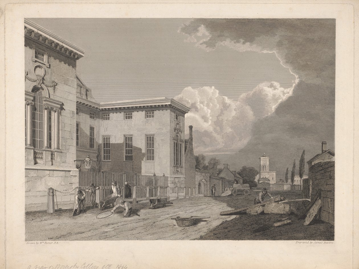 Widok Worcester College & c. autorstwa James Basire