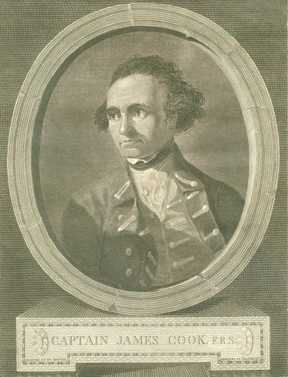 Portret kapitana Jamesa Cooka, 1777 autorstwa James Basire