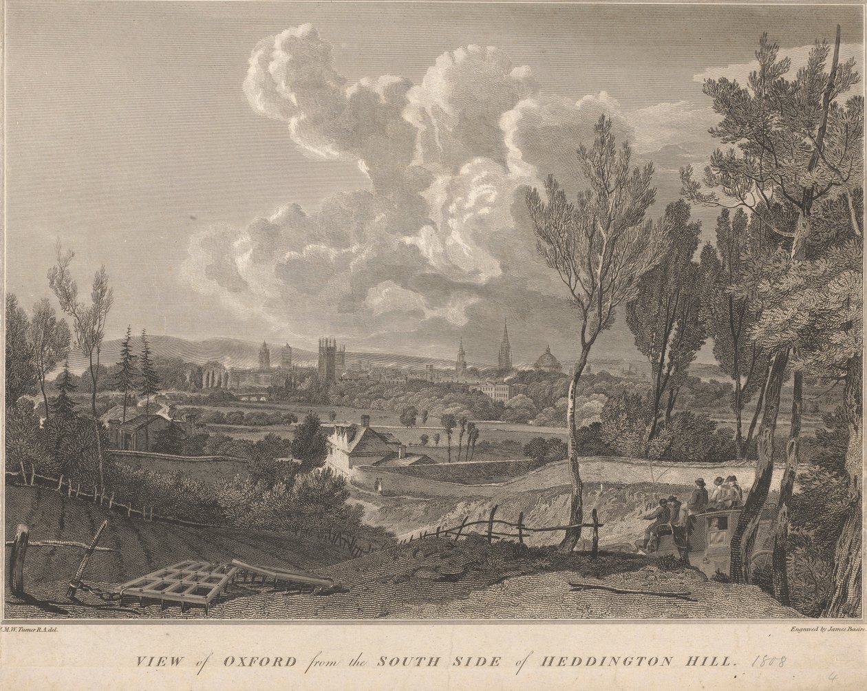 Widok Oksfordu z południowej strony Heddington Hill autorstwa James Basire