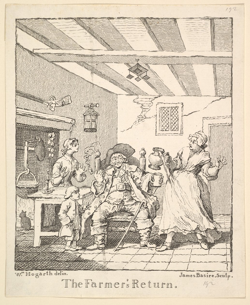Frontyspis do The Farmers Return, marzec 1762. autorstwa James Basire I
