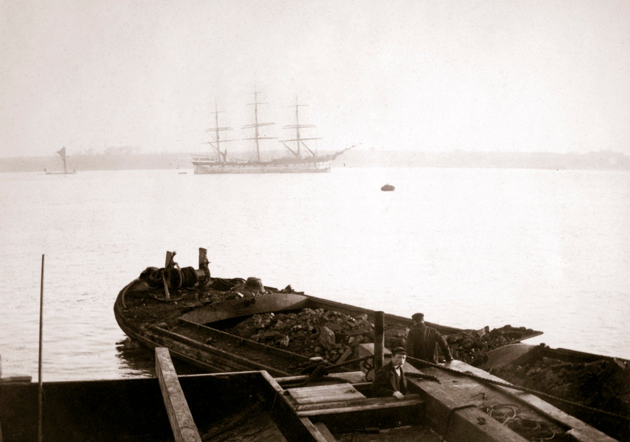 Barka załadowana towarem, Rotterdam, 1898 r. autorstwa James Batkin