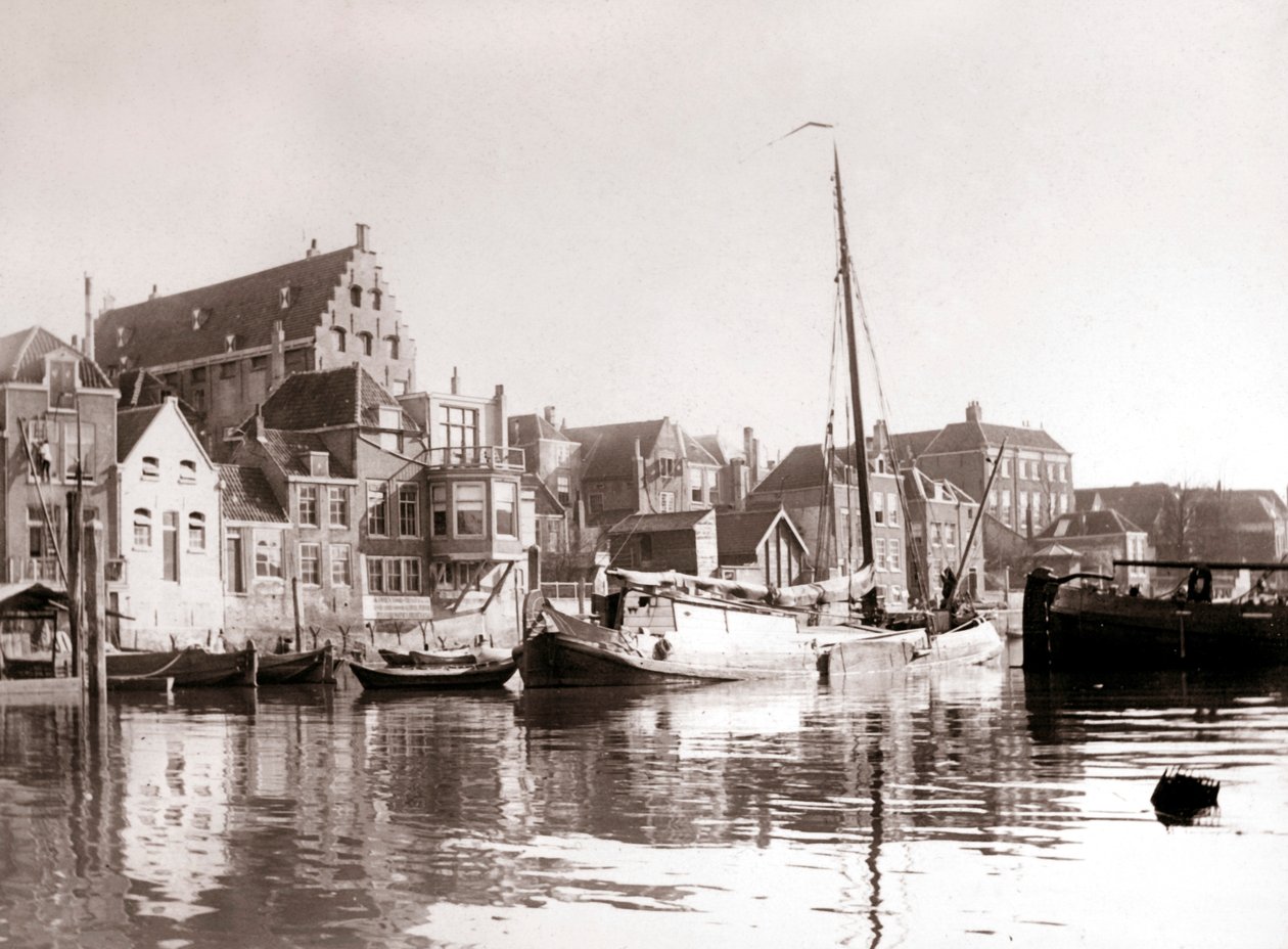 Kanały, Dordrecht, Holandia, 1898 autorstwa James Batkin