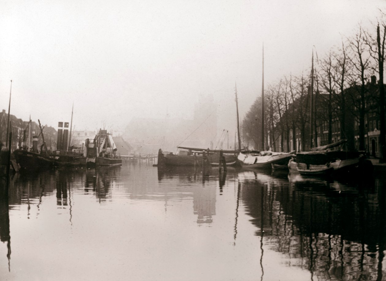 Kanały, Dordrecht, Holandia, 1898. autorstwa James Batkin