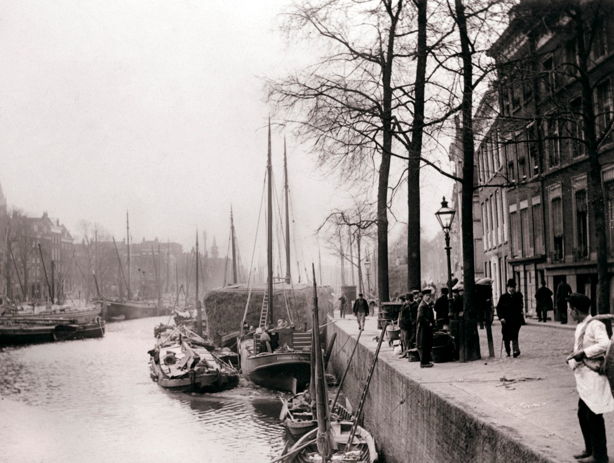Łodzie kanałowe, Rotterdam, 1898 r. autorstwa James Batkin