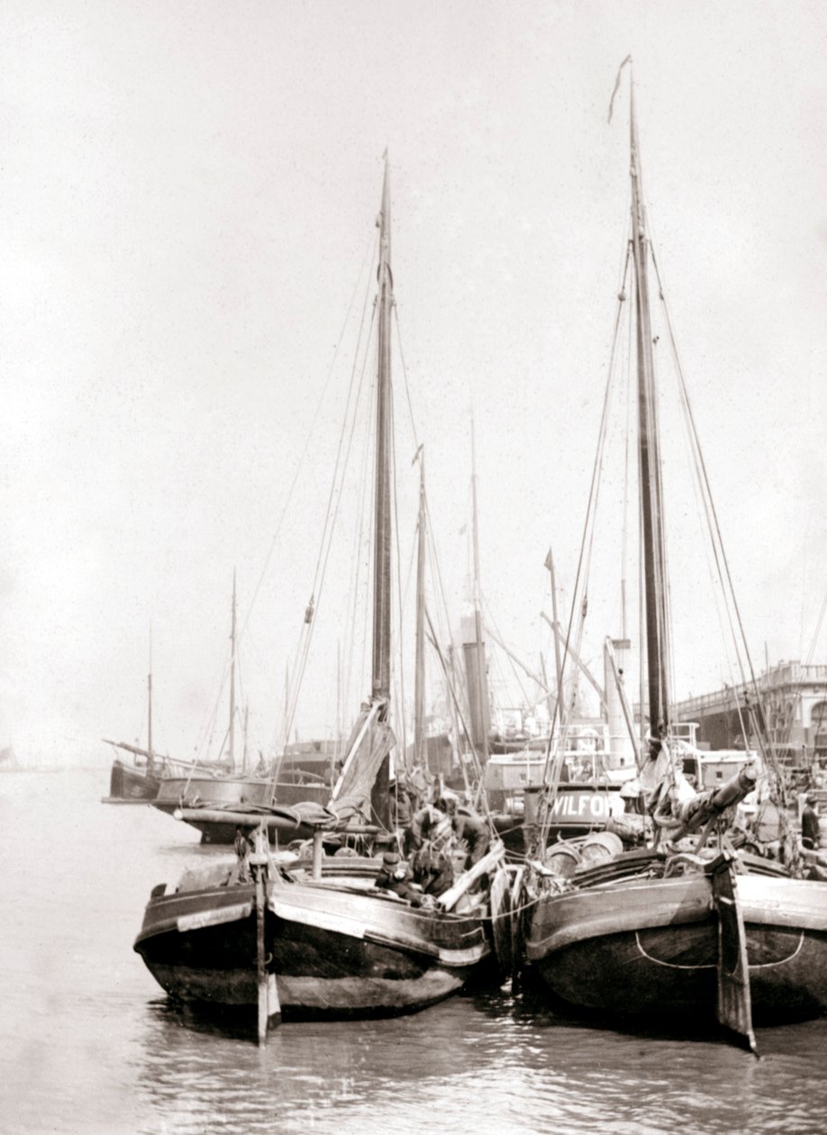 Łodzie kanałowe, Rotterdam, 1898 r. autorstwa James Batkin