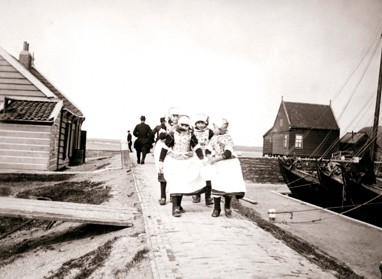 Dzieci na Marken Island, Holandia, 1898 autorstwa James Batkin