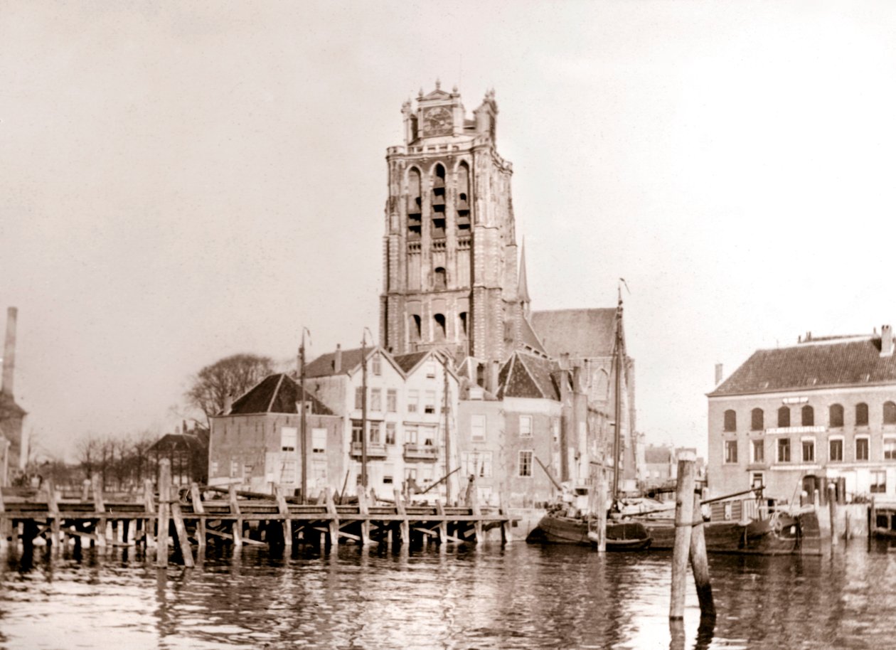 Kościół nad kanałem, Dordrecht, Holandia, 1898 autorstwa James Batkin