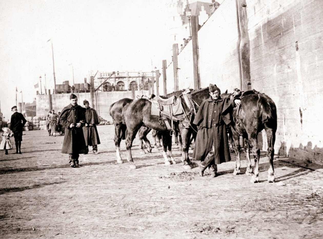 Jeźdźcy konni, Antwerpia, 1898. autorstwa James Batkin