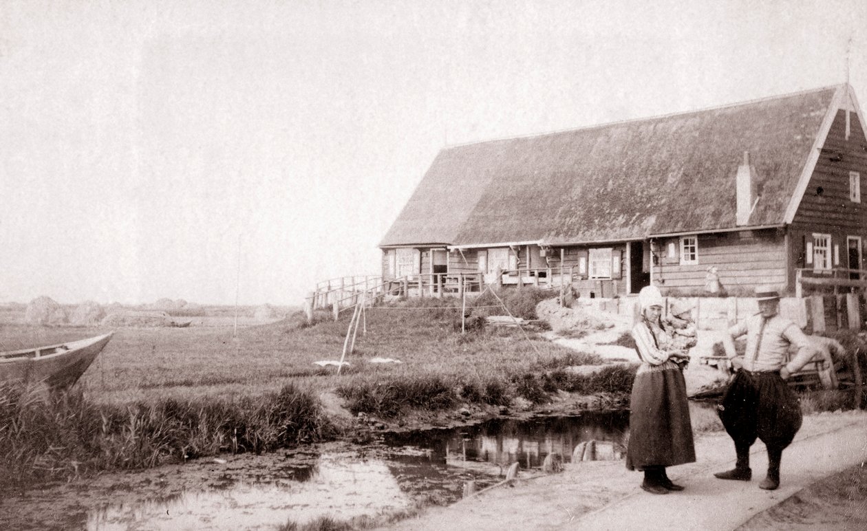 Mieszkańcy wyspy Marken, Holandia, 1898. autorstwa James Batkin