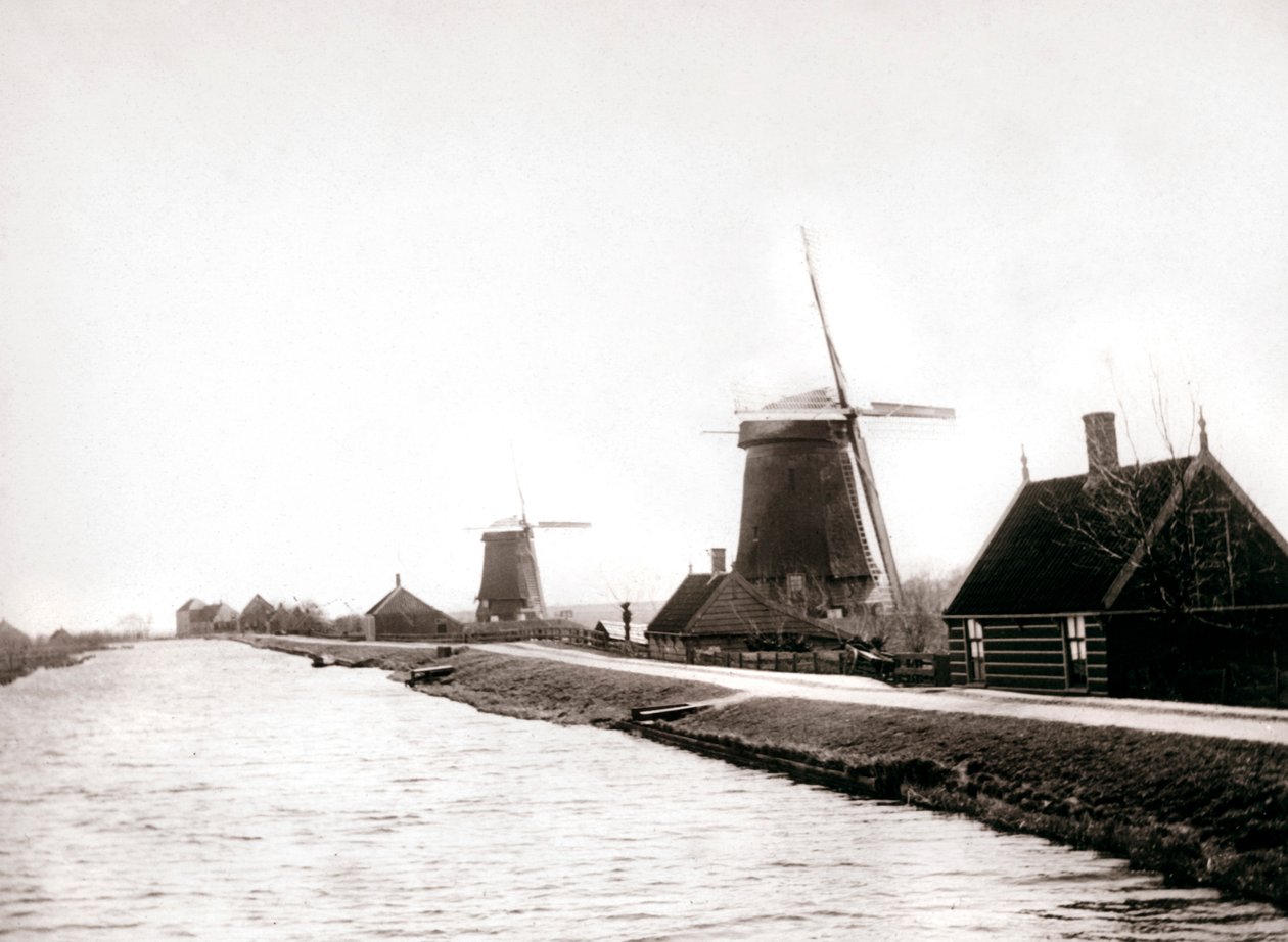 Wiatraki, Laandam, Holandia, 1898. autorstwa James Batkin
