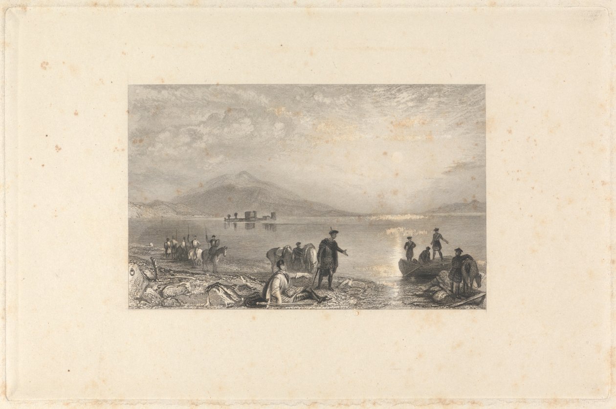 Zamek Loch Leven autorstwa James Baylis Allen