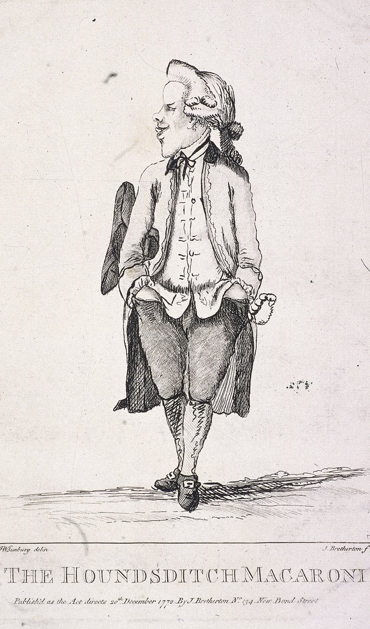 „Makaron Houndsditch”, 1772 autorstwa James Bretherton