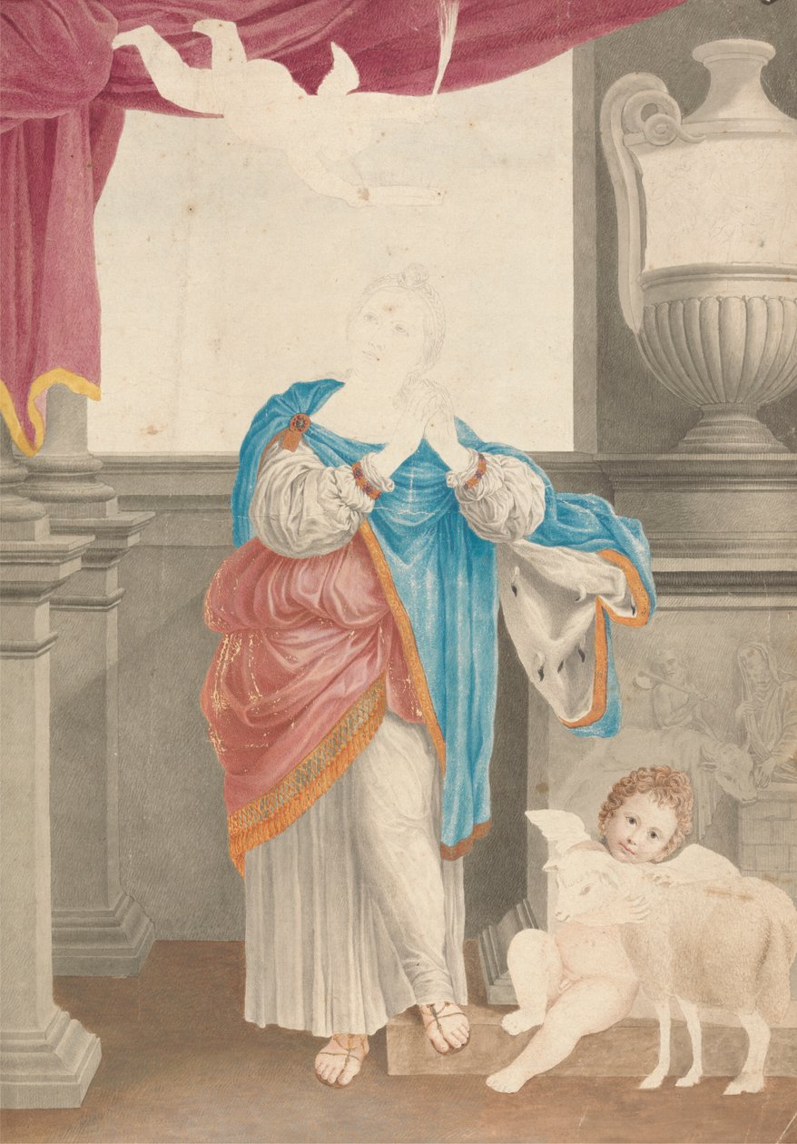 Św. Agnieszka (po Domenichino) autorstwa James Bruce