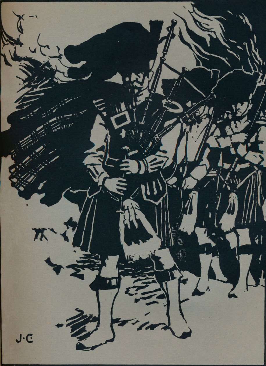 Ilustracja do Ballady Riccardo Stephenss, Hells Piper, c1912 autorstwa James Cadenhead