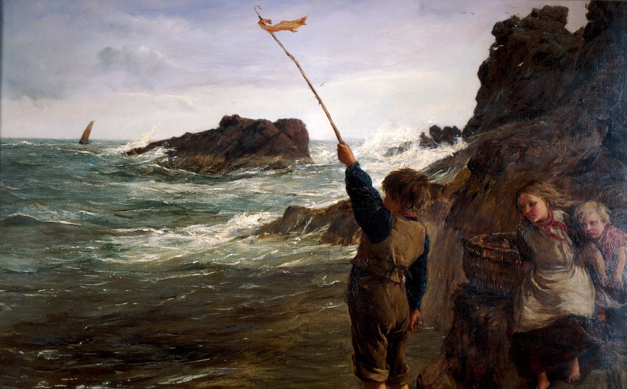 „Złapany przez przypływ”, 1869 autorstwa James Clarke Hook