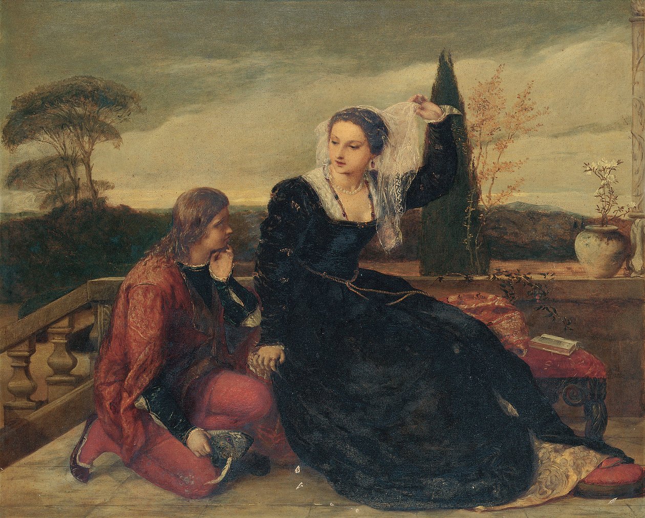 Olivia i Viola (olej na panelu) autorstwa James Clarke Hook