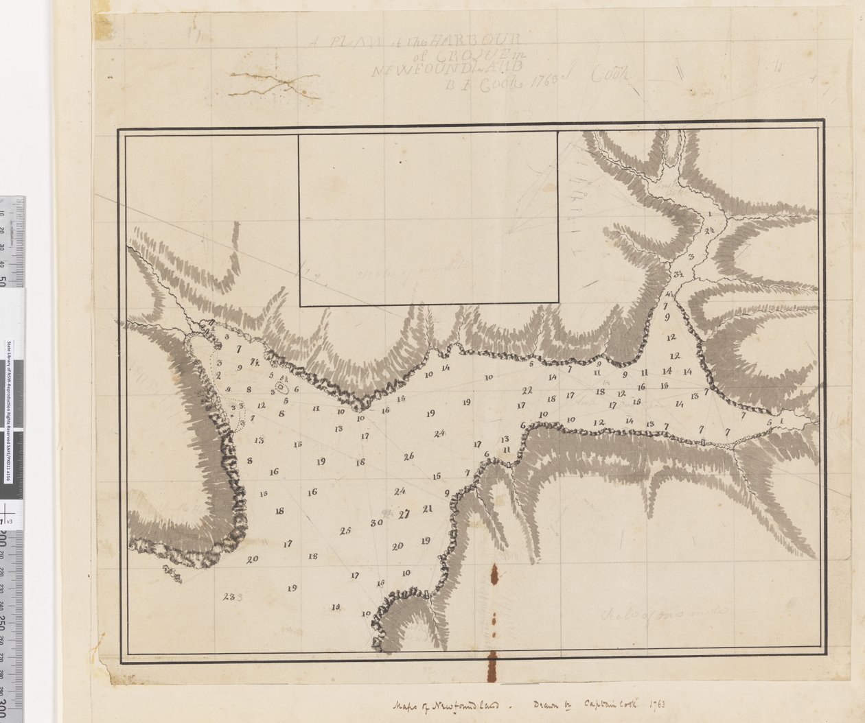 ib. Plan portu Croque w Nowej Fundlandii autorstwa James Cook