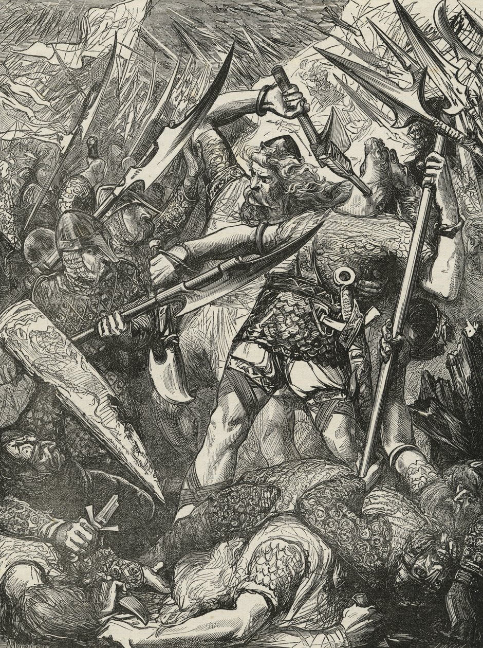 Śmierć Harolda w bitwie pod Hastings autorstwa James Cooper