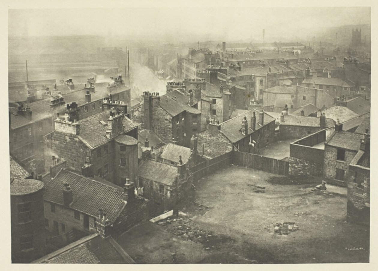Stare domy na rogu George Street i High Street autorstwa James Craig Annan