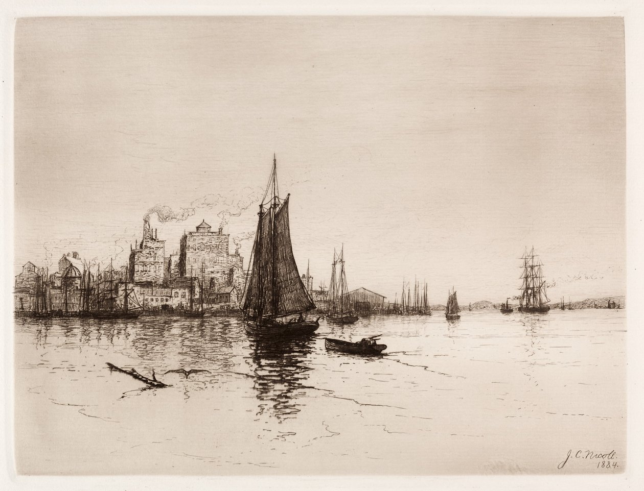 Scena portowa, 1884. autorstwa James Craig Nicoll