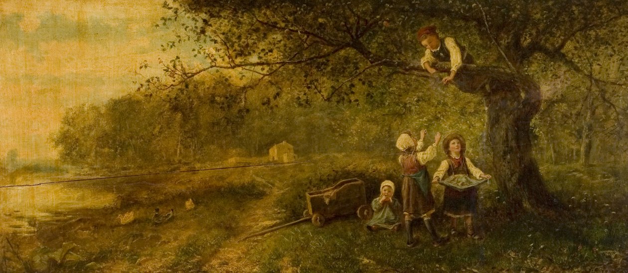 Zbieranie jabłek, koniec XIX wieku autorstwa James Crawford Thom
