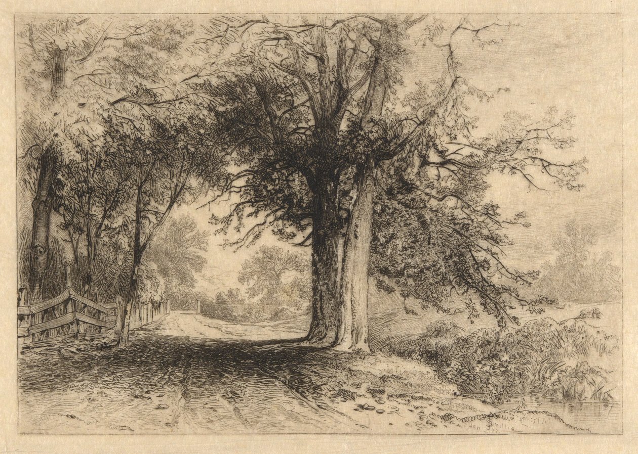 A Farm Lane, styczeń 1887, Opus 2 autorstwa James David Smillie