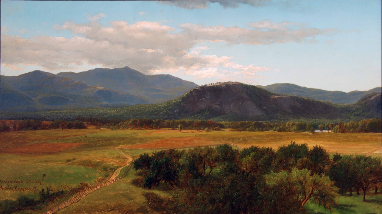 Moat Mountain i White Horse Ledge, studium, North Conway, New Hampshire, 1867 autorstwa James David Smillie