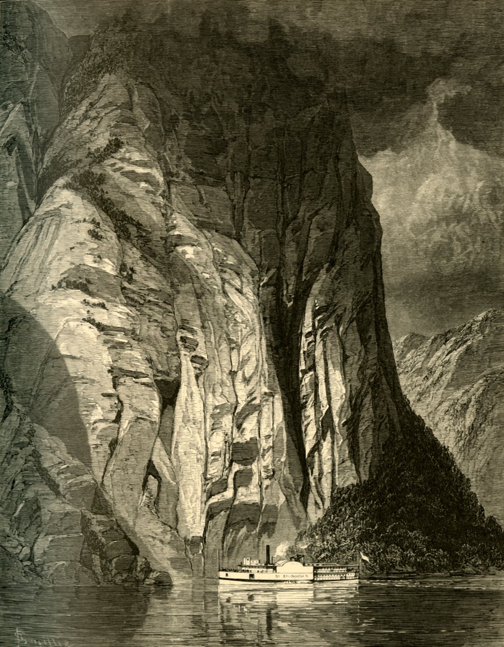 „Pod Trinity Rock, Saguenay”, 1874. autorstwa James David Smillie