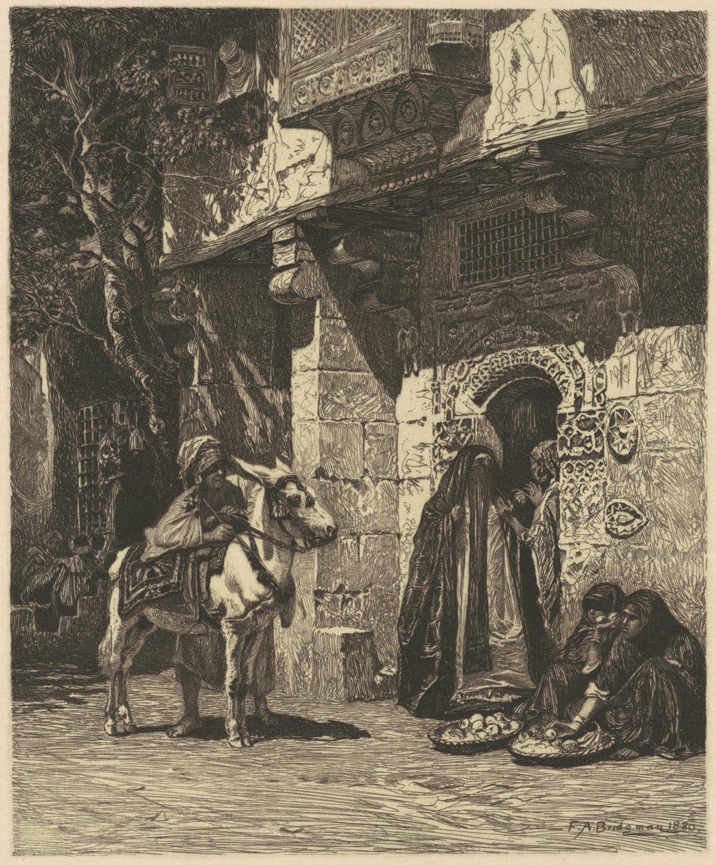 Wizyta Pani Kairu autorstwa James David Smillie, after Frederic Arthur Bridgman