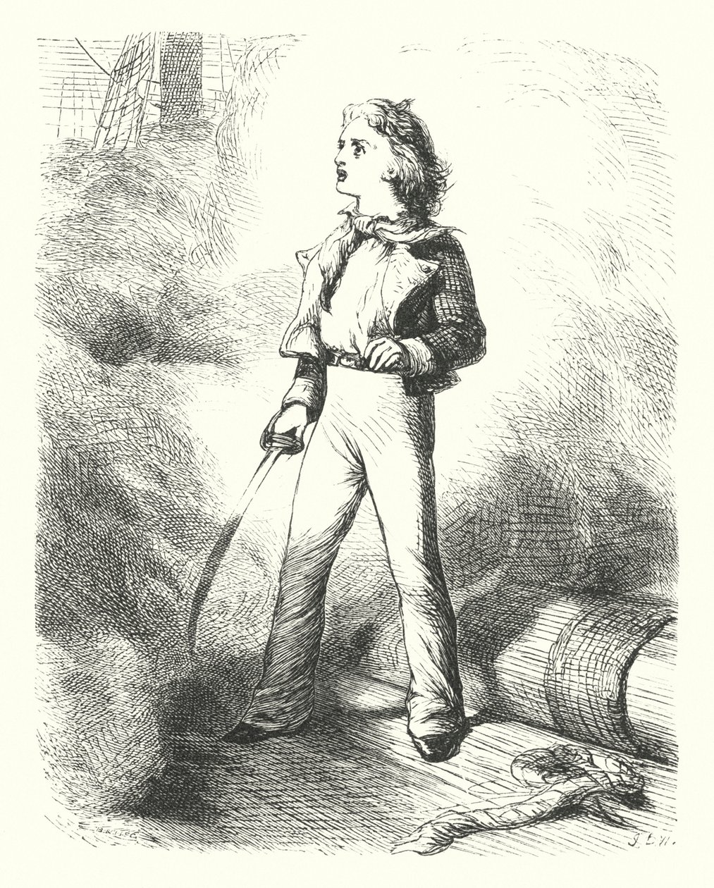 Casabianca (grawerowanie) autorstwa James Dawson Watson
