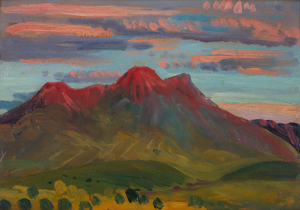 Zachód słońca na Arenig, ok. 1911-12 autorstwa James Dickson Innes