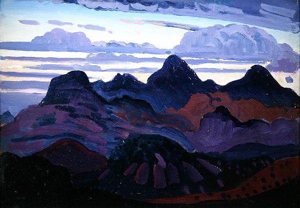 Deep Twilight (olej na panelu) autorstwa James Dickson Innes