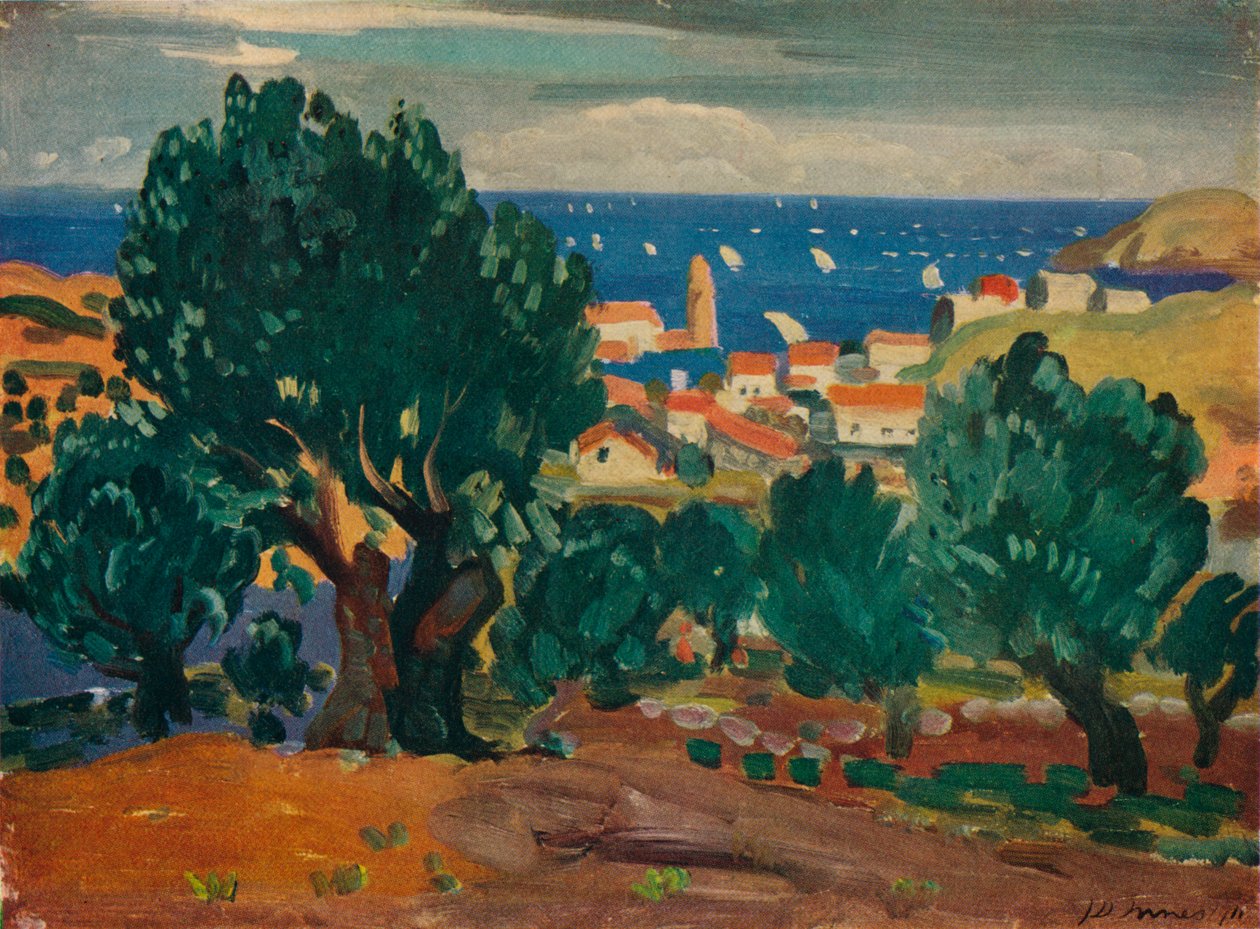 Oliwki w Collioure, 1911 autorstwa James Dickson Innes