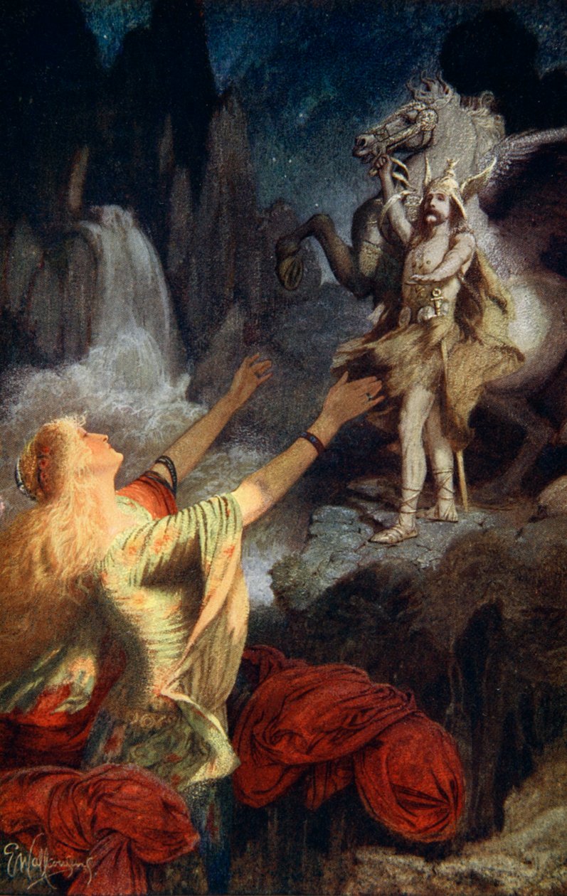 „Helgi Hundingsbane powraca do Walhalli”, 1890. autorstwa James Doyle Penrose