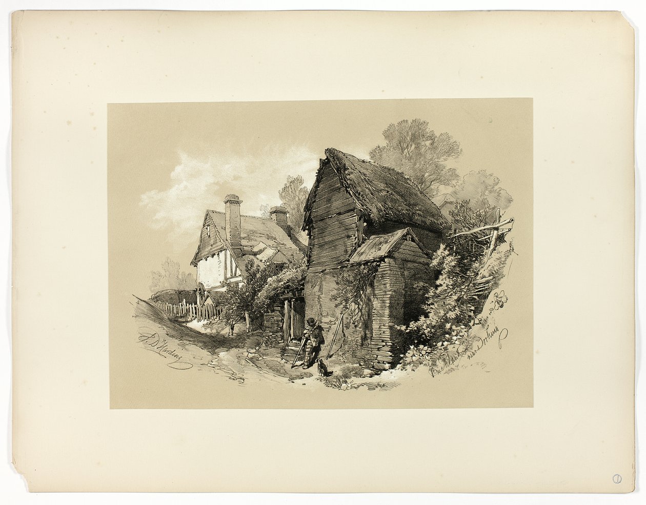 Buckland, niedaleko Dorking, z Picturesque Selections autorstwa James Duffield Harding