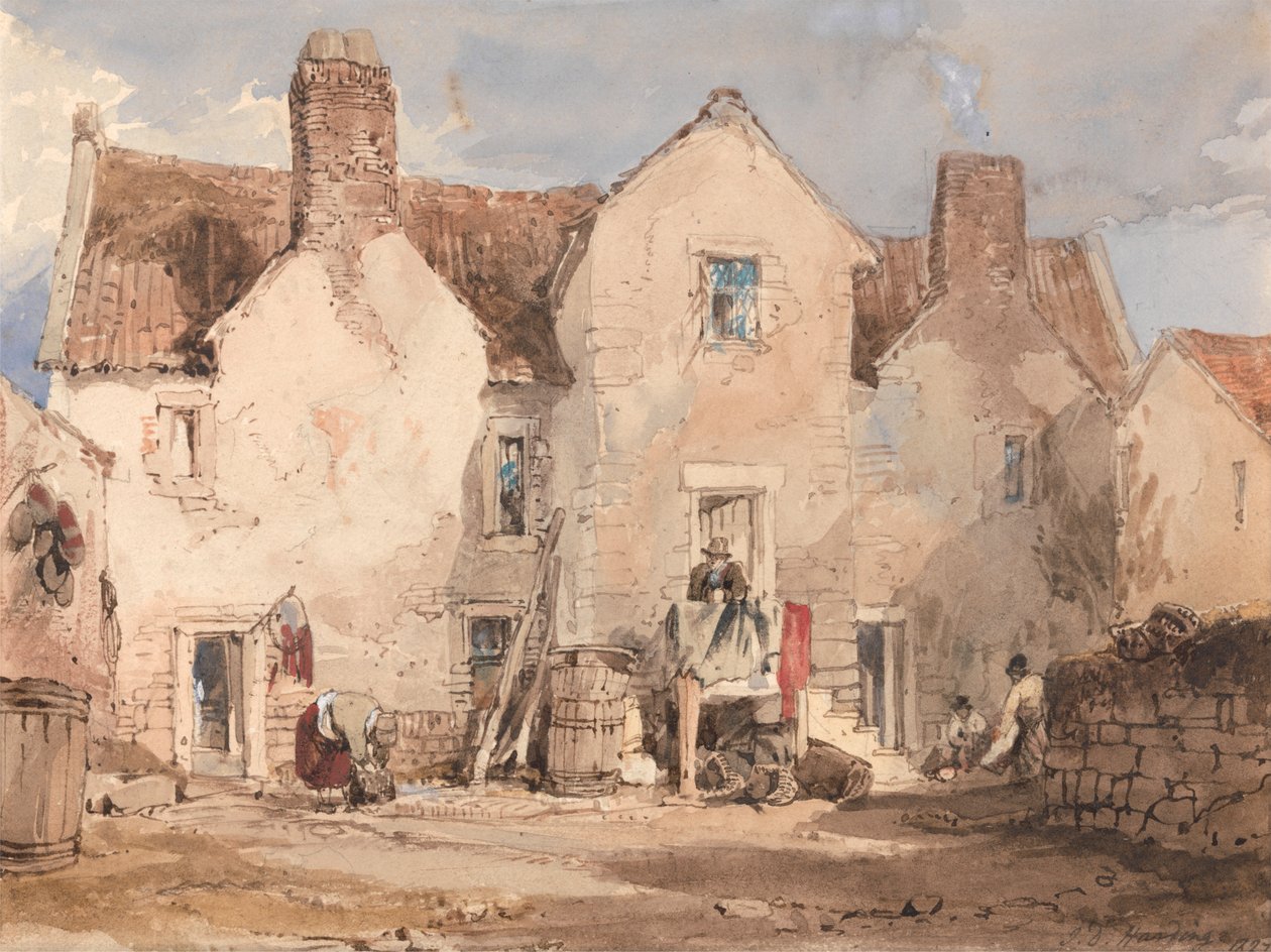 Domy rybackie w Sculcoats niedaleko Hull, Yorkshire autorstwa James Duffield Harding