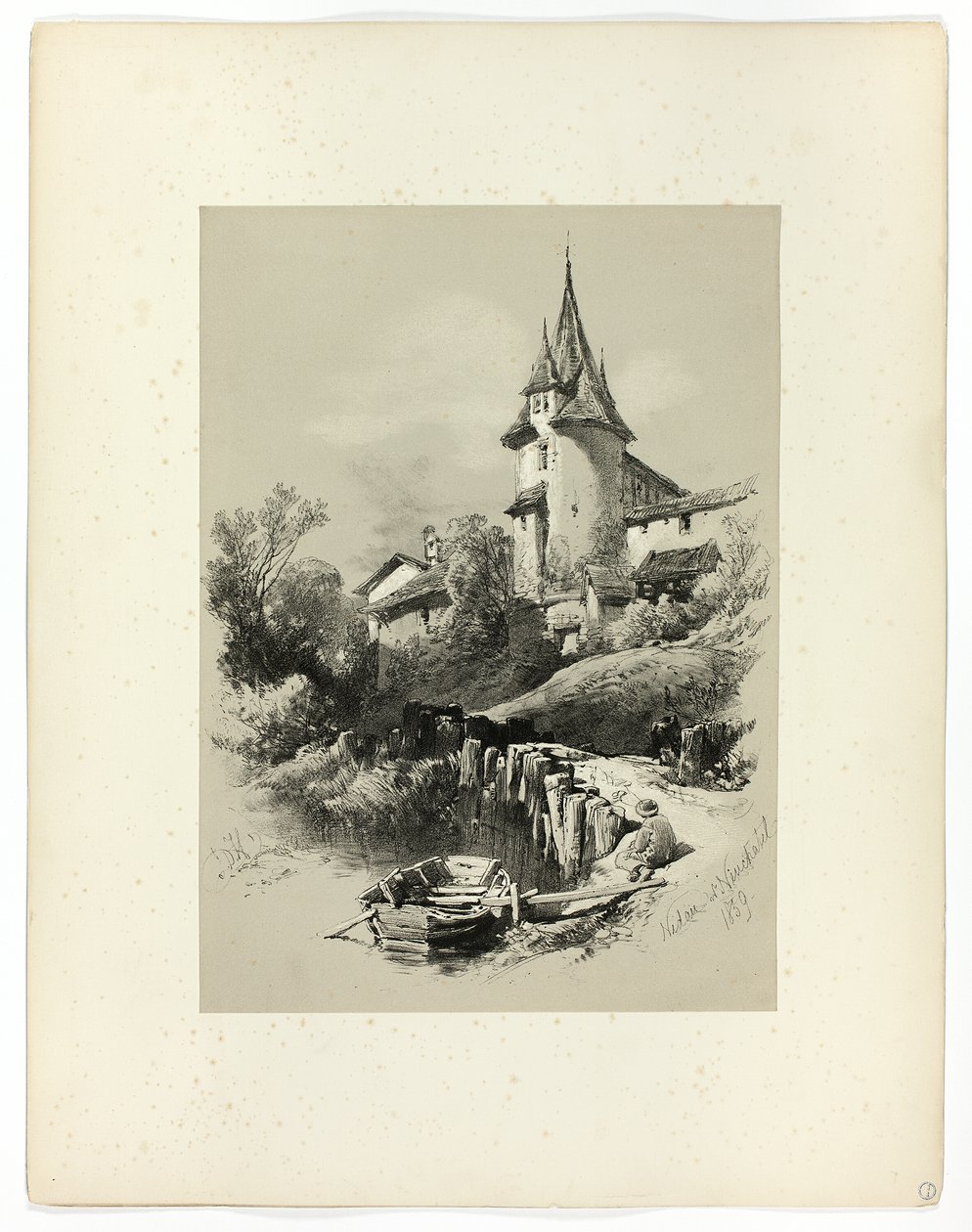 Nidan W. Neuchatel, z Picturesque Selections autorstwa James Duffield Harding