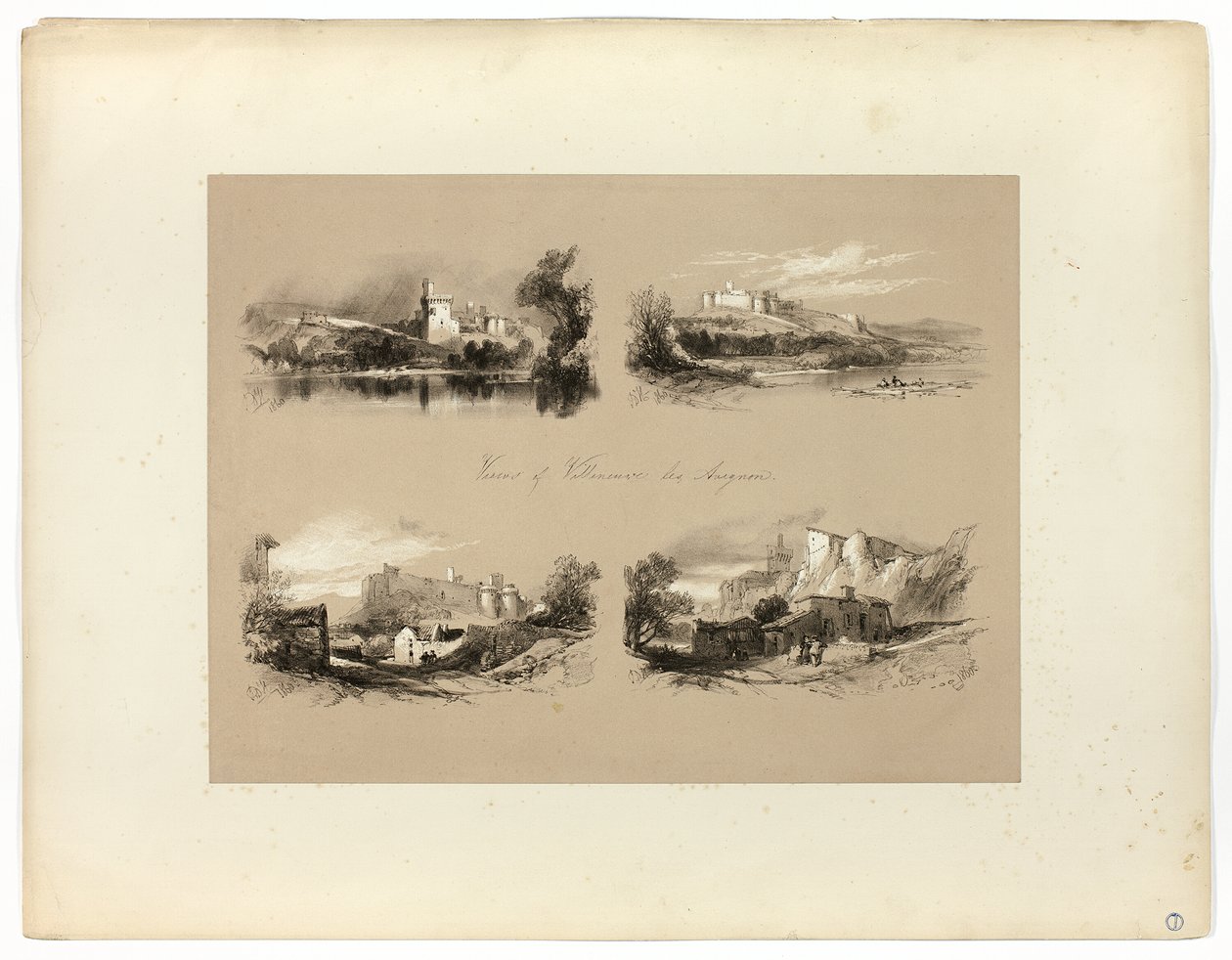 Widoki Villeneuve les Avignon, z Picturesque Selections autorstwa James Duffield Harding