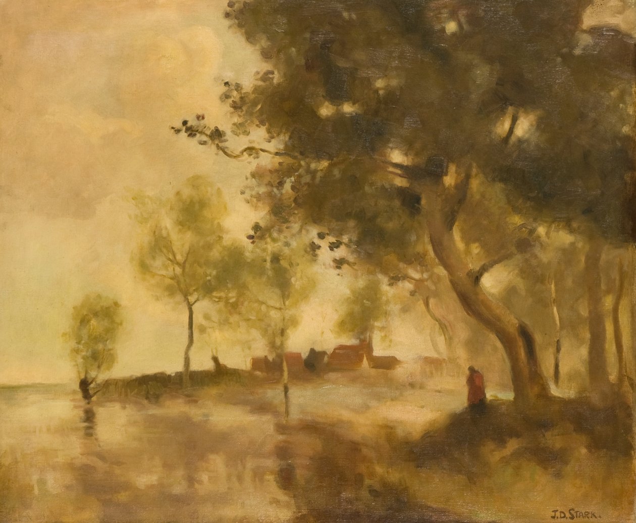Pejzaż, ok. 1915 (olej na płótnie) autorstwa James Duncan Stark