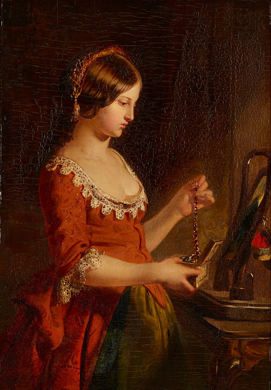 The Jewel Casket (olej na pokładzie) autorstwa James Eckford Lauder