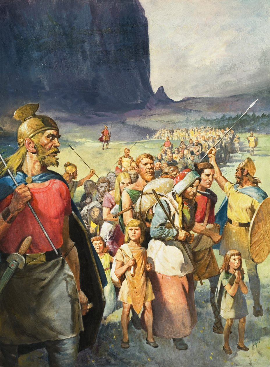 Rasa wojowników (gwasz na papierze) autorstwa James Edwin McConnell