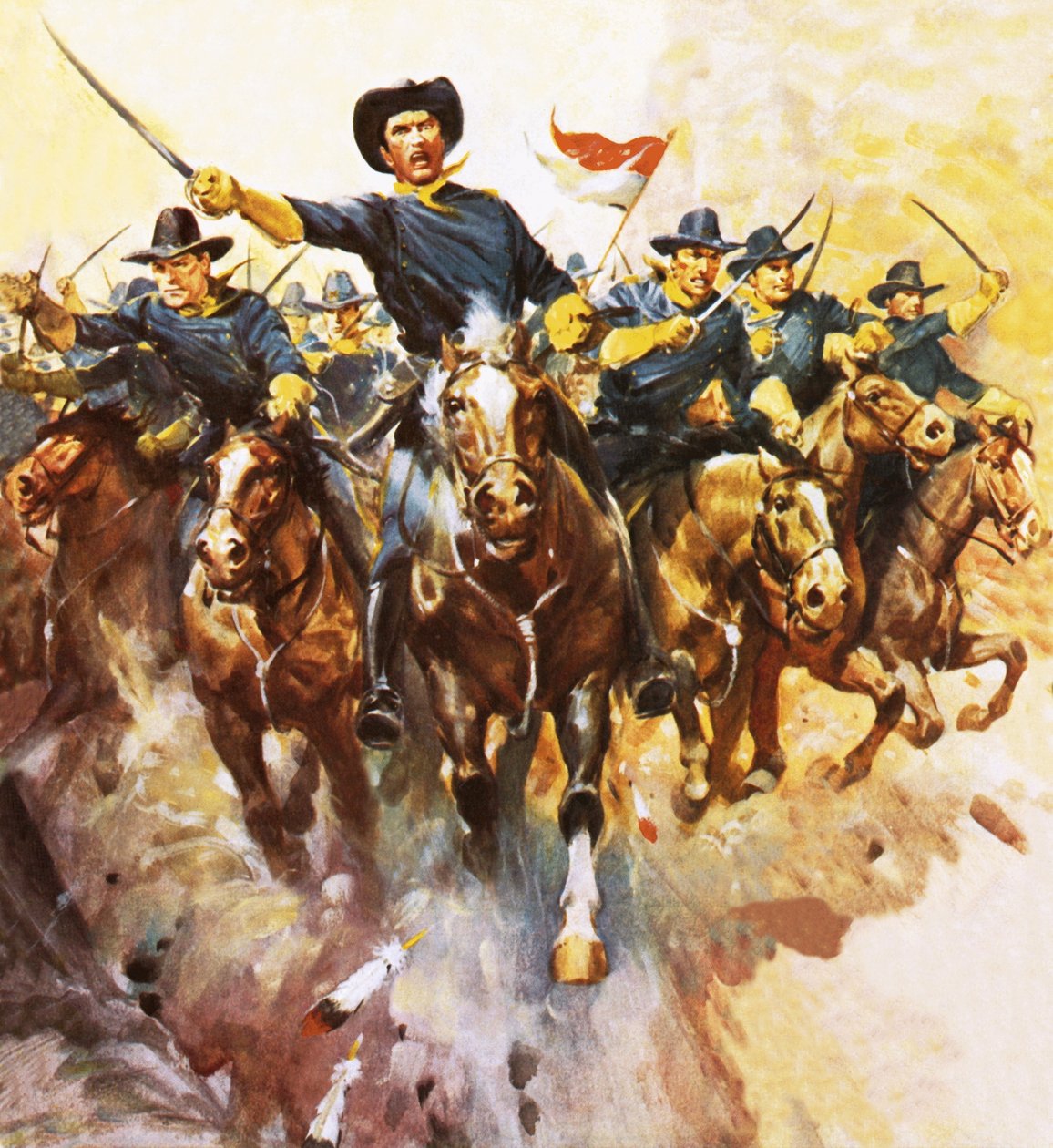 Szarża kawalerii amerykańskiej autorstwa James Edwin McConnell