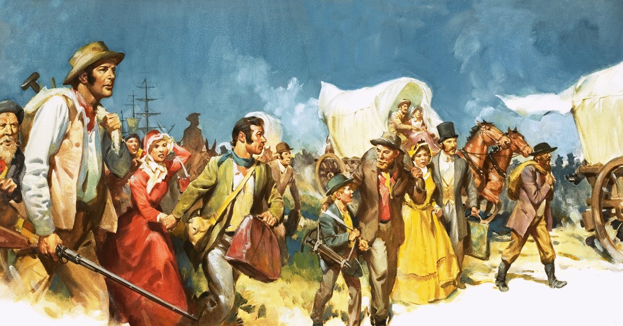 Poszukiwacze złota napływają do RPA autorstwa James Edwin McConnell