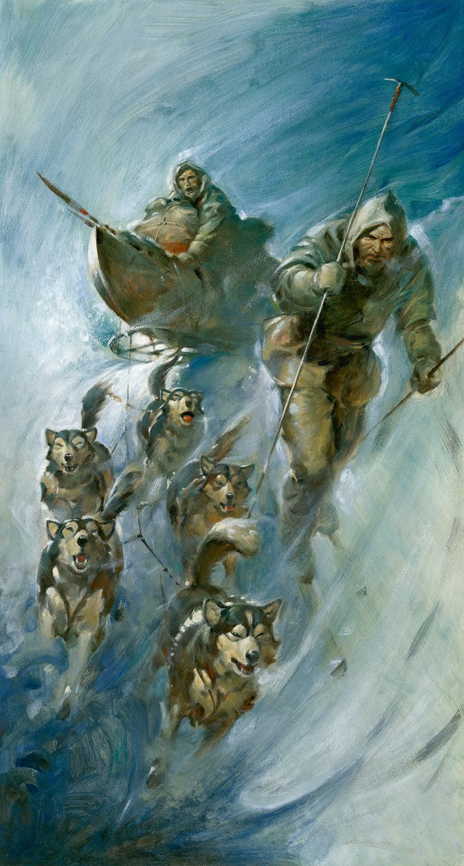 Nansen, zdobywca arktycznego lodu (gwasz na papierze) autorstwa James Edwin McConnell