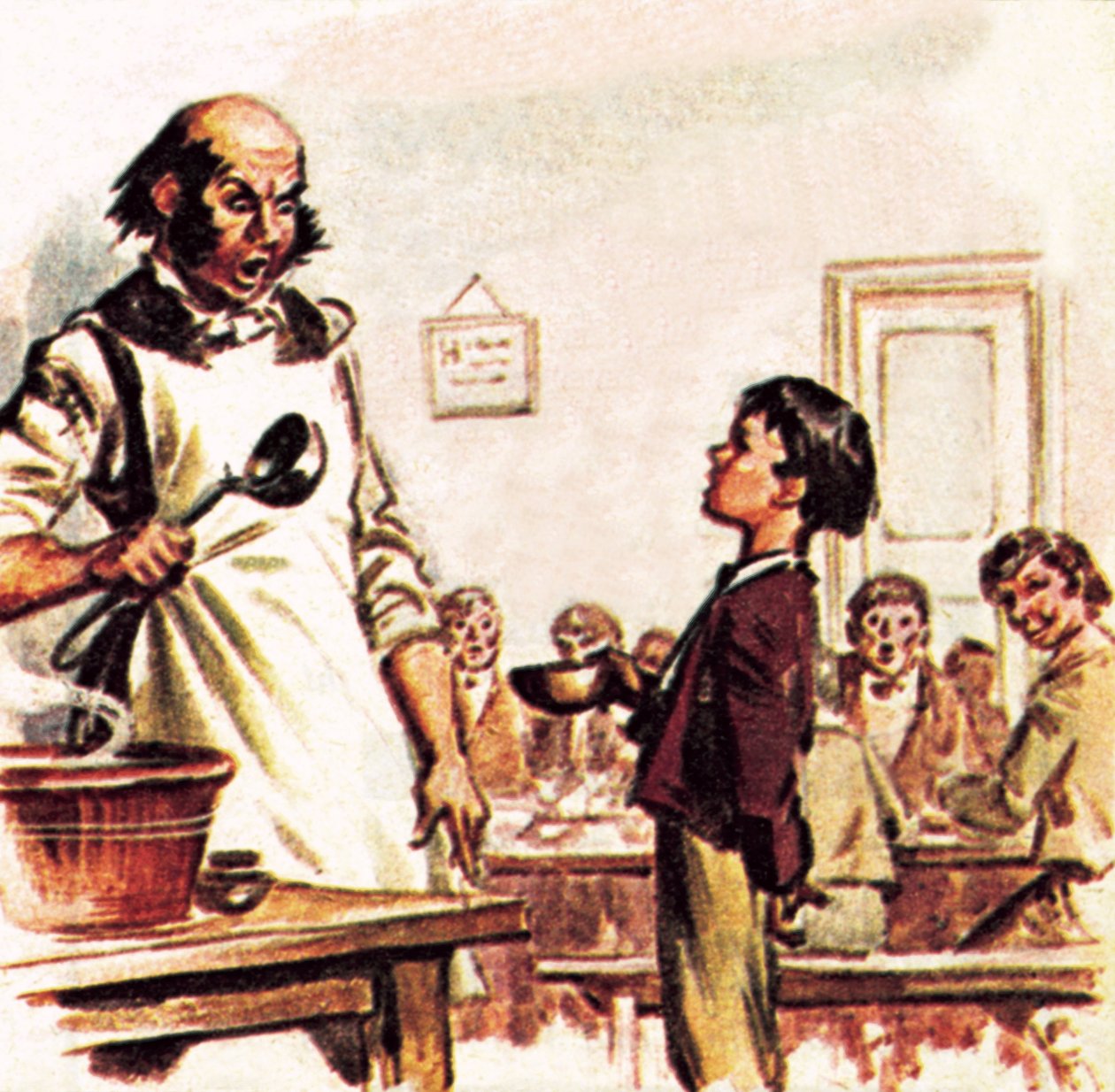 Oliver Twist prosi o więcej autorstwa James Edwin McConnell