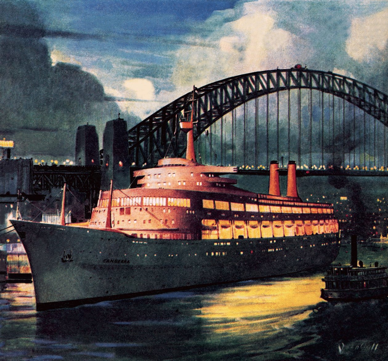 SS Canberra autorstwa James Edwin McConnell