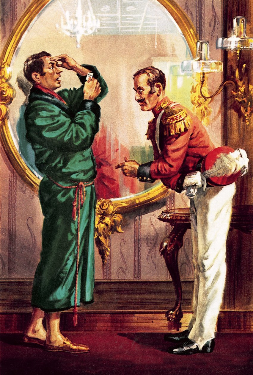 The Pickwick Papers. Przypadek błędnej tożsamości: niewinny pan Winkle zostaje wyzwany na pojedynek. autorstwa James Edwin McConnell